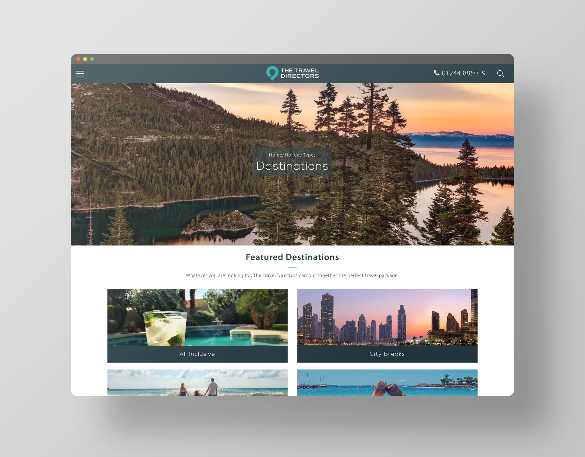 Renew Creative TTD Website stills 