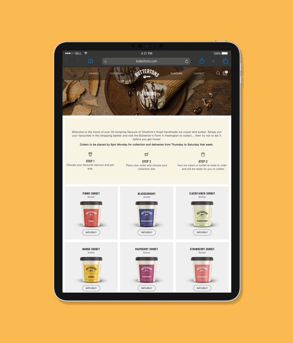 Renew Creative Buttertons website artwork